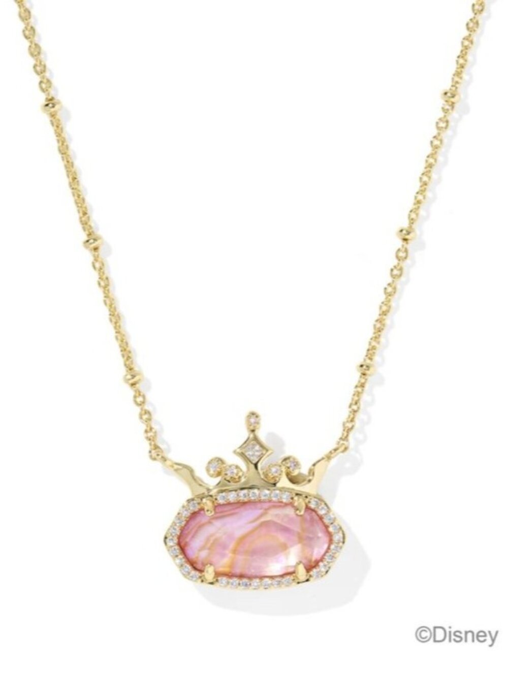 NWT  Disney | Kendra Scott Elisa Princess Gold Short Pendant Necklace